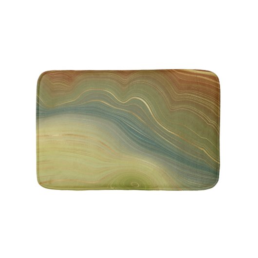 Aardse retro strata |  Neutral Toon Agaat Badmat (Voorkant)