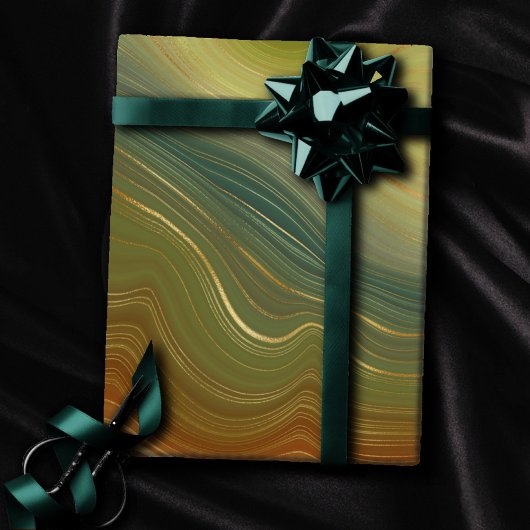 Aardse retro strata | Neutral Toon Agaat Cadeaupapier