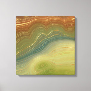 Aardse retro strata    Neutral Toon Agaat Canvas Afdruk