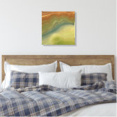 Aardse retro strata |  Neutral Toon Agaat Canvas Afdruk (Insitu (Slaapkamer))