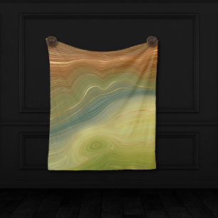 Aardse retro strata Neutral Toon Agaat Fleece Deken