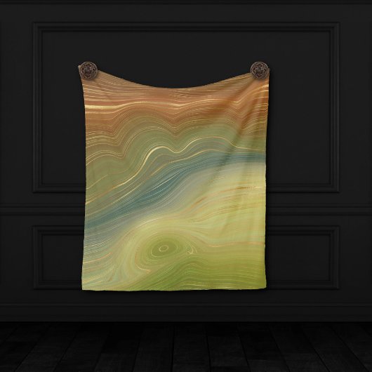 Aardse retro strata | Neutral Toon Agaat Fleece Deken