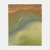 Aardse retro strata | Neutral Toon Agaat Fleece Deken (Voorkant)