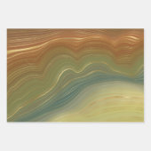 Aardse retro strata |  Neutral Toon Agaat Inpakpapier Vel (Voorkant 2)