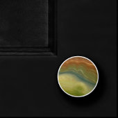 Aardse retro strata |  Neutral Toon Agaat Keramische Knop