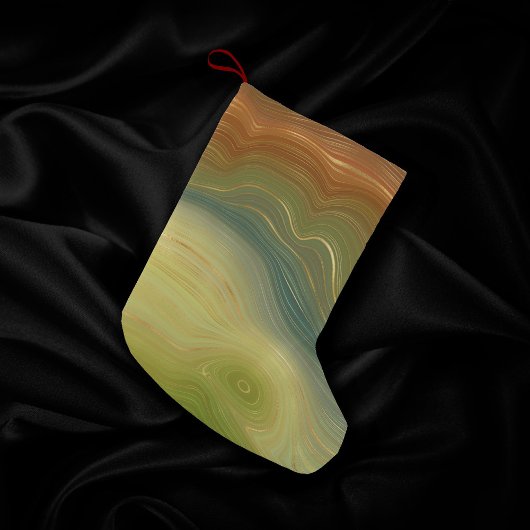 Aardse retro strata |  Neutral Toon Agaat Kleine Kerstsok