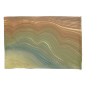 Aardse retro strata | Neutral Toon Agaat Kussensloop (Voorkant)