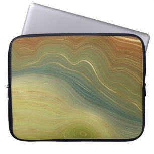 Aardse retro strata Neutral Toon Agaat Laptop Sleeve