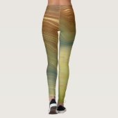 Aardse retro strata |  Neutral Toon Agaat Leggings (Achterkant)