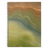 Aardse retro strata | Neutral Toon Agaat Notitieboek (Voorkant)