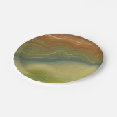 Aardse retro strata |  Neutral Toon Agaat Papieren Bordje (Gekanteld)