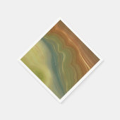 Aardse retro strata |  Neutral Toon Agaat Servet (Hoek)