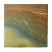 Aardse retro strata |  Neutral Toon Agaat Tegeltje (Voorkant)