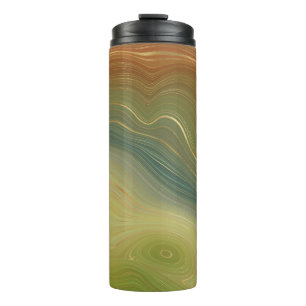Aardse retro strata Neutral Toon Agaat Thermosbeker