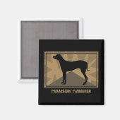 Aardse Rhodesian Ridgeback Magnet (Voorkant / Achterkant)