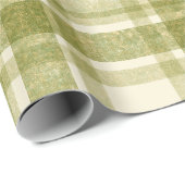 Aardse ruit | Salie & Crème Cadeaupapier (Rol Hoek)