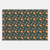 Aardse Rustic Forest Fox Deer Rabbit Hedgehog Sun Inpakpapier Vel (Voorkant)