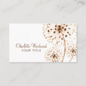 Aardse Rustieke Waterverf Windgeblazen Paardenbloe Visitekaartje (Voorkant)