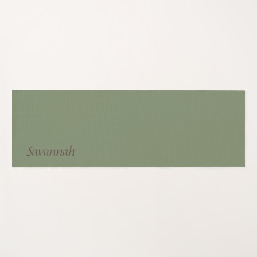 Aardse Sage Groene Yoga Mat (Voorkant (horizontaal))