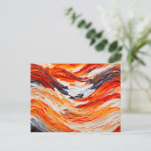 Aardse Sahara Golf Abstractie Briefkaart (Staand voorkant)