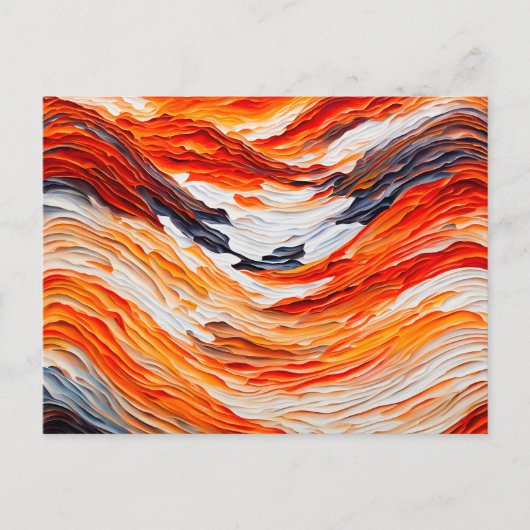 Aardse Sahara Golf Abstractie Briefkaart (Voorkant)