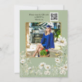 Aardse Salie & Botanische Groene Afstuderen Kaart (Achterkant)