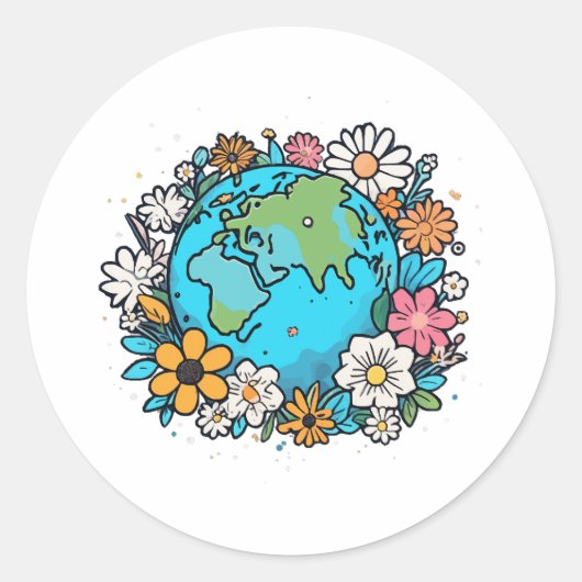 Aardse Schoonheid Ronde Sticker (Voorkant)