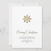 Aardse Script Lettertype Vakantie Kerst Groetkaart Feestdagenkaart (Voorkant)