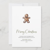 Aardse Script Lettertype Waterverf Kerst Groet Feestdagenkaart (Voorkant)