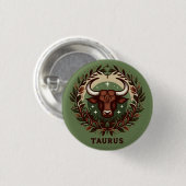 Aardse, sensuele Stier Zodiac Sterrenbeeld Kunston Ronde Button 3,2 Cm (Voorkant /achterkant)