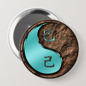 Aardse slang ronde button 4,0 cm (Voorkant /achterkant)
