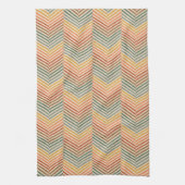 Aardse sportieve Chevron Theedoek (Verticaal)