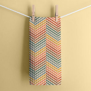 Aardse sportieve Chevron Theedoek