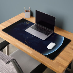 Aardse stad licht 's nachts op Azië en Australië Bureaumat