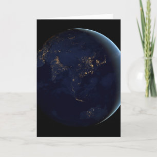 Aardse stad licht 's nachts op Azië en Australië Kaart