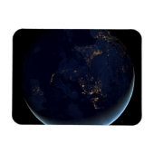 Aardse stad licht 's nachts op Azië en Australië Magneet (Horizontaal)