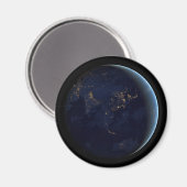 Aardse stad licht 's nachts op Azië en Australië Magneet (Voorkant / Achterkant)