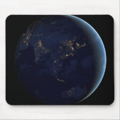 Aardse stad licht 's nachts op Azië en Australië Muismat (Voorkant)