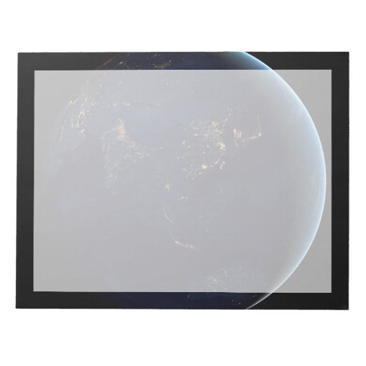 Aardse stad licht 's nachts op Azië en Australië Notitieblok (Voorkant)