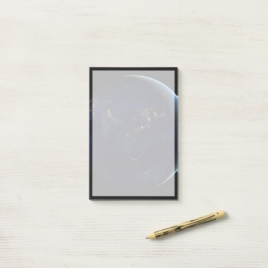 Aardse stad licht 's nachts op Azië en Australië Post-it® Notes (Op bureau)