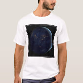 Aardse stad licht 's nachts op Azië en Australië T-shirt (Voorkant)