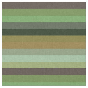 Aardse strepen in salie, turquoise & terracotta stof