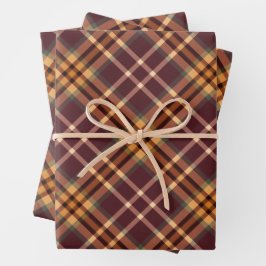 Aardse Tartan Plaids Inpakpapier Vel