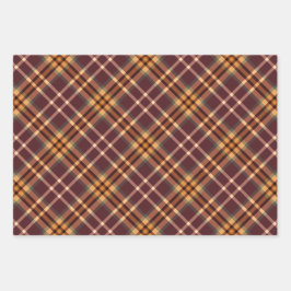 Aardse Tartan Plaids Inpakpapier Vel