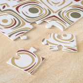 Aardse taupe en roest mandala patroon legpuzzel (Zijkant)