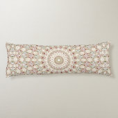 Aardse taupe en roest mandala patroon lichaamskussen (Achterkant)