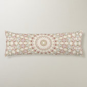 Aardse taupe en roest mandala patroon lichaamskussen (Voorkant)