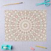 Aardse taupe en roest mandala patroon tissuepapier (Craft)