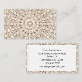 Aardse taupe en roest mandala patroon visitekaartje (Voorkant / Achterkant)