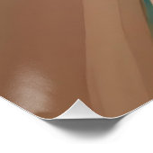 Aardse Teal en Klei Abstracte Textuur Perfect Poster (Hoek)